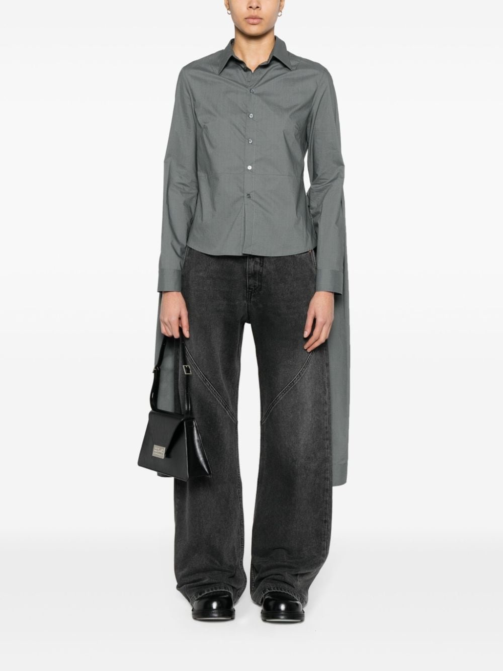 double-sleeves cotton shirt - 2