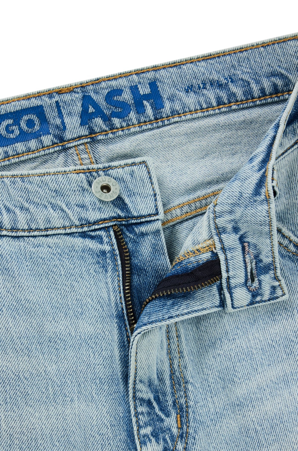 SLIM-FIT JEANS IN BLUE STRETCH DENIM - 6