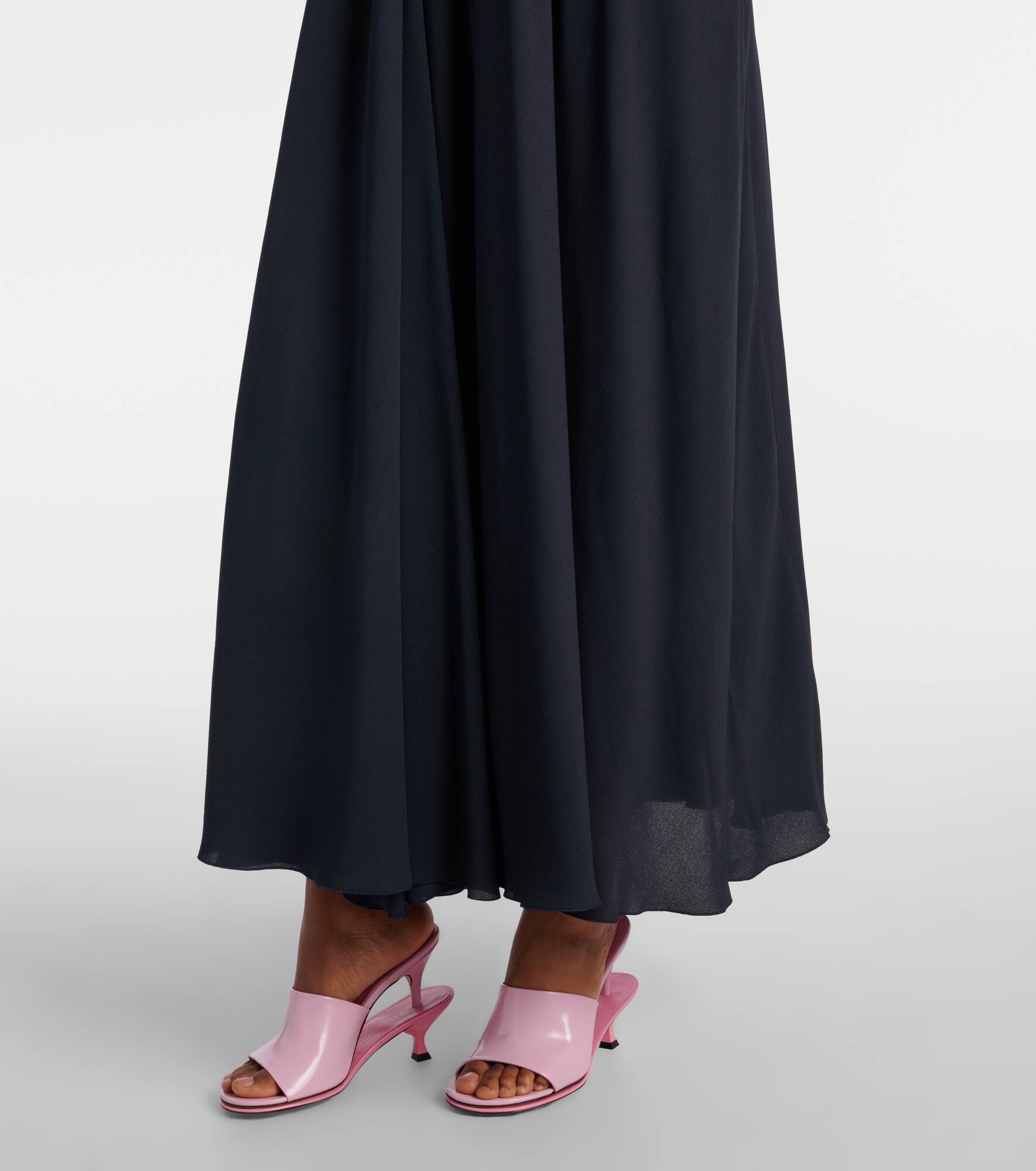 Norma draped open-back crêpe maxi dress - 5