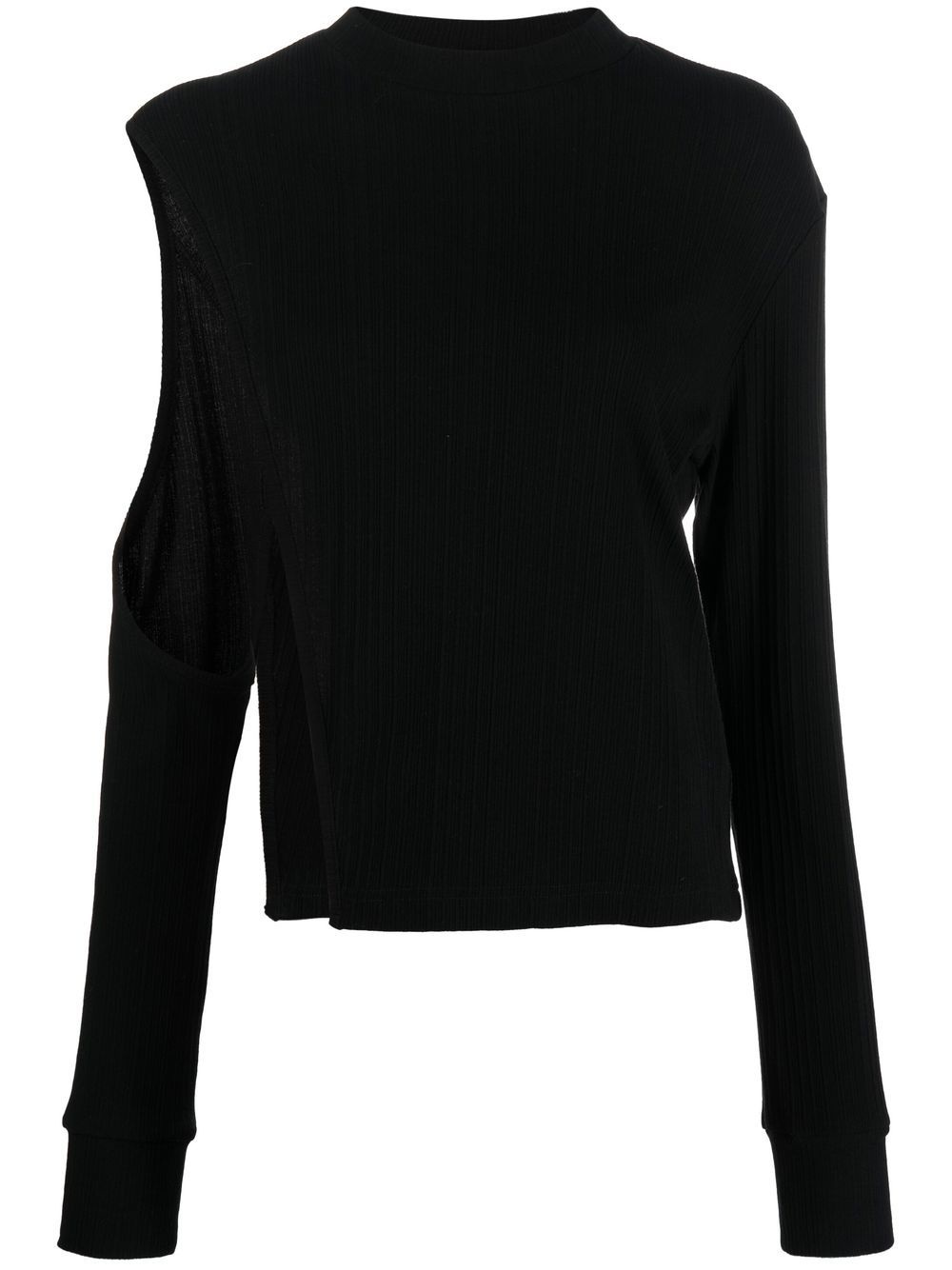 Slash knife-pleat sweatshirt - 1