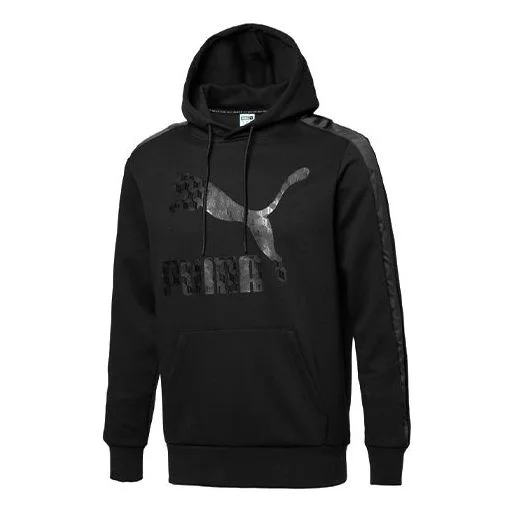 PUMA Casual Printing hooded Long Sleeves Black 596739-01 - 1