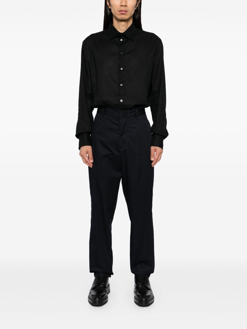 logo-embroidered shirt - 2