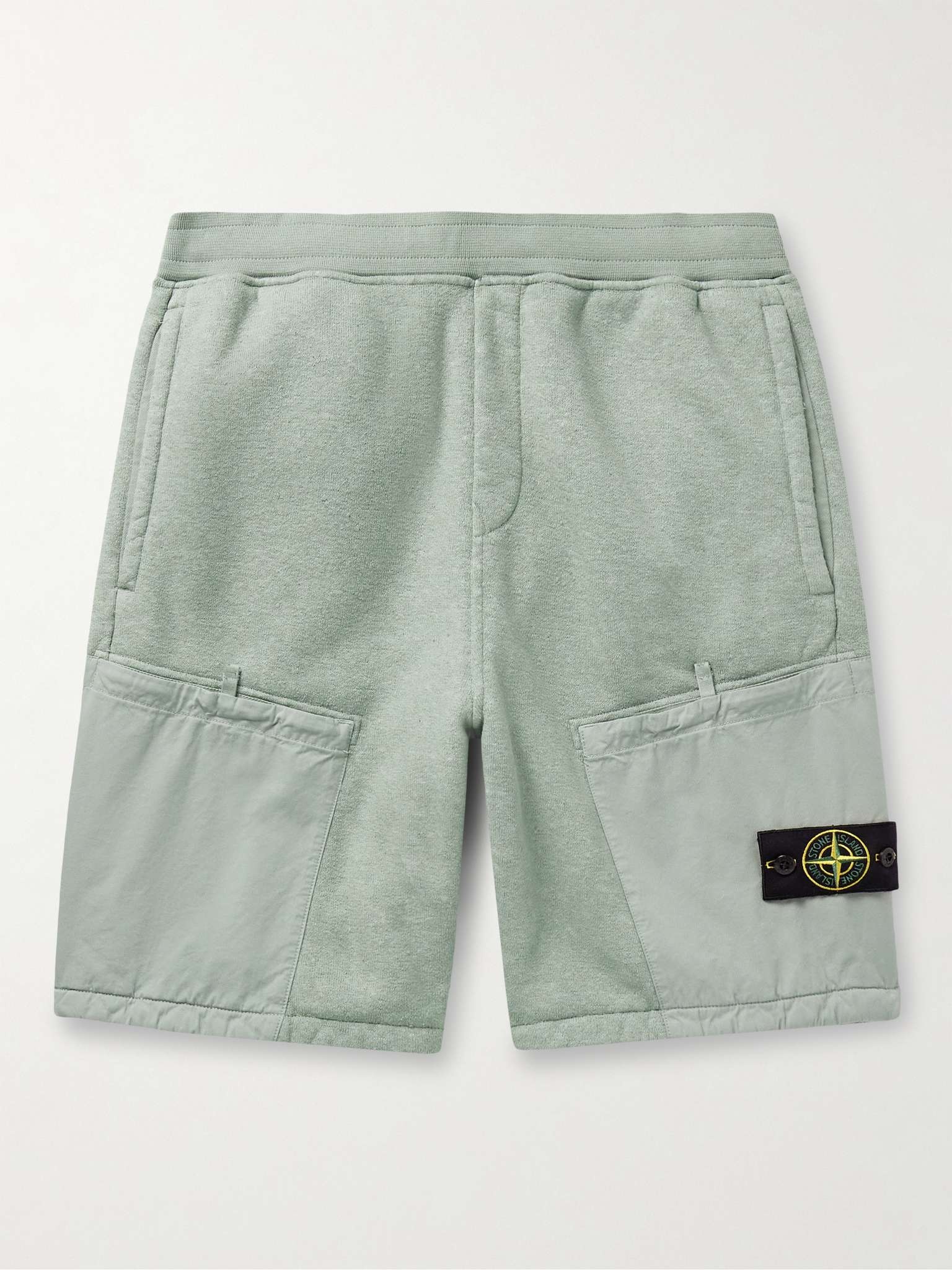 STONE ISLAND - Logo Cotton Shorts