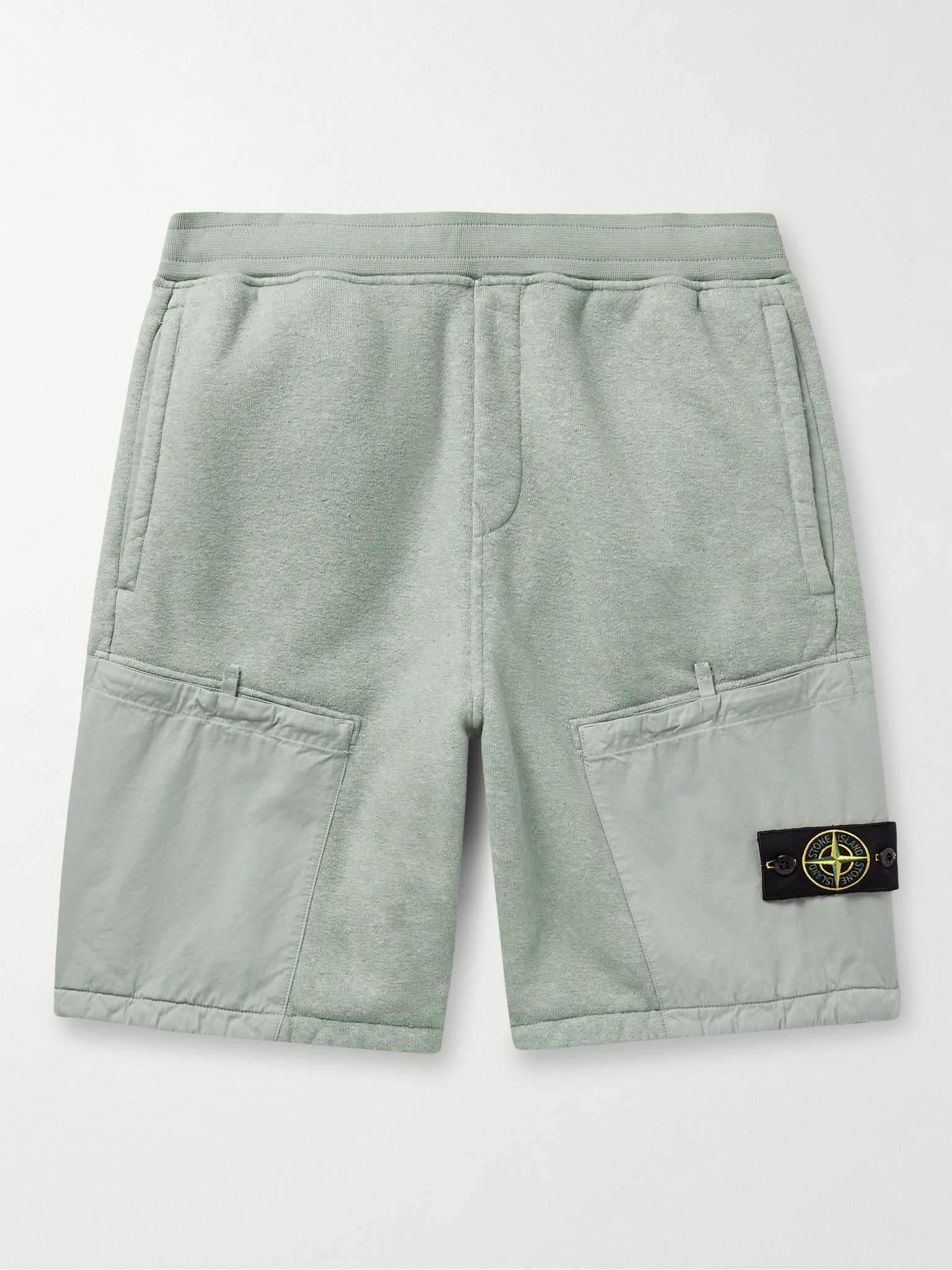 STONE ISLAND - Logo Cotton Shorts