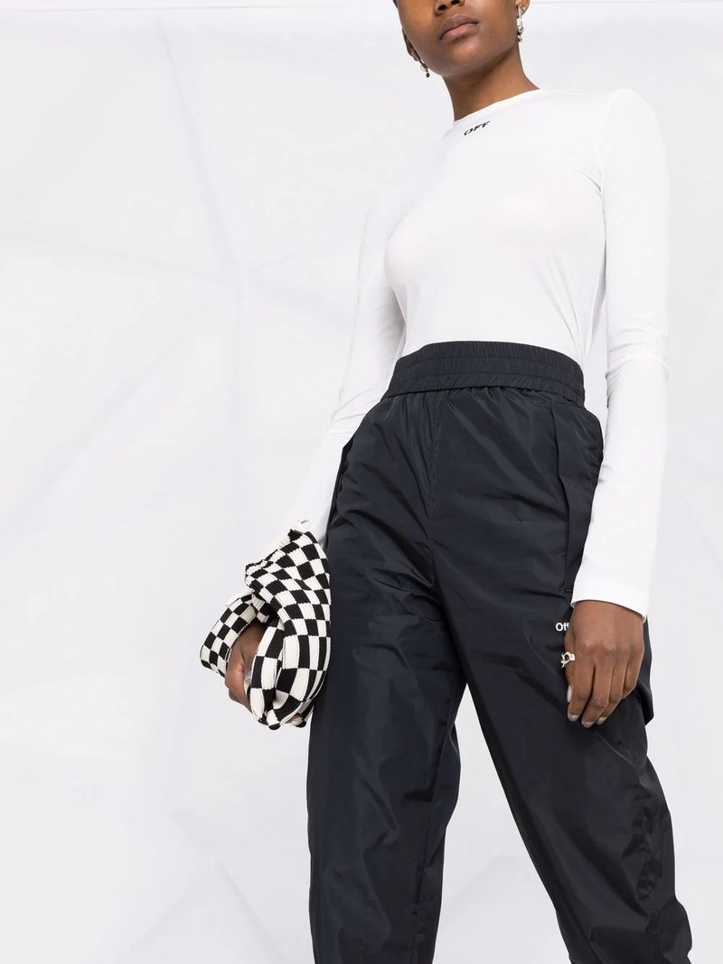 high-waisted Diag track pants 5