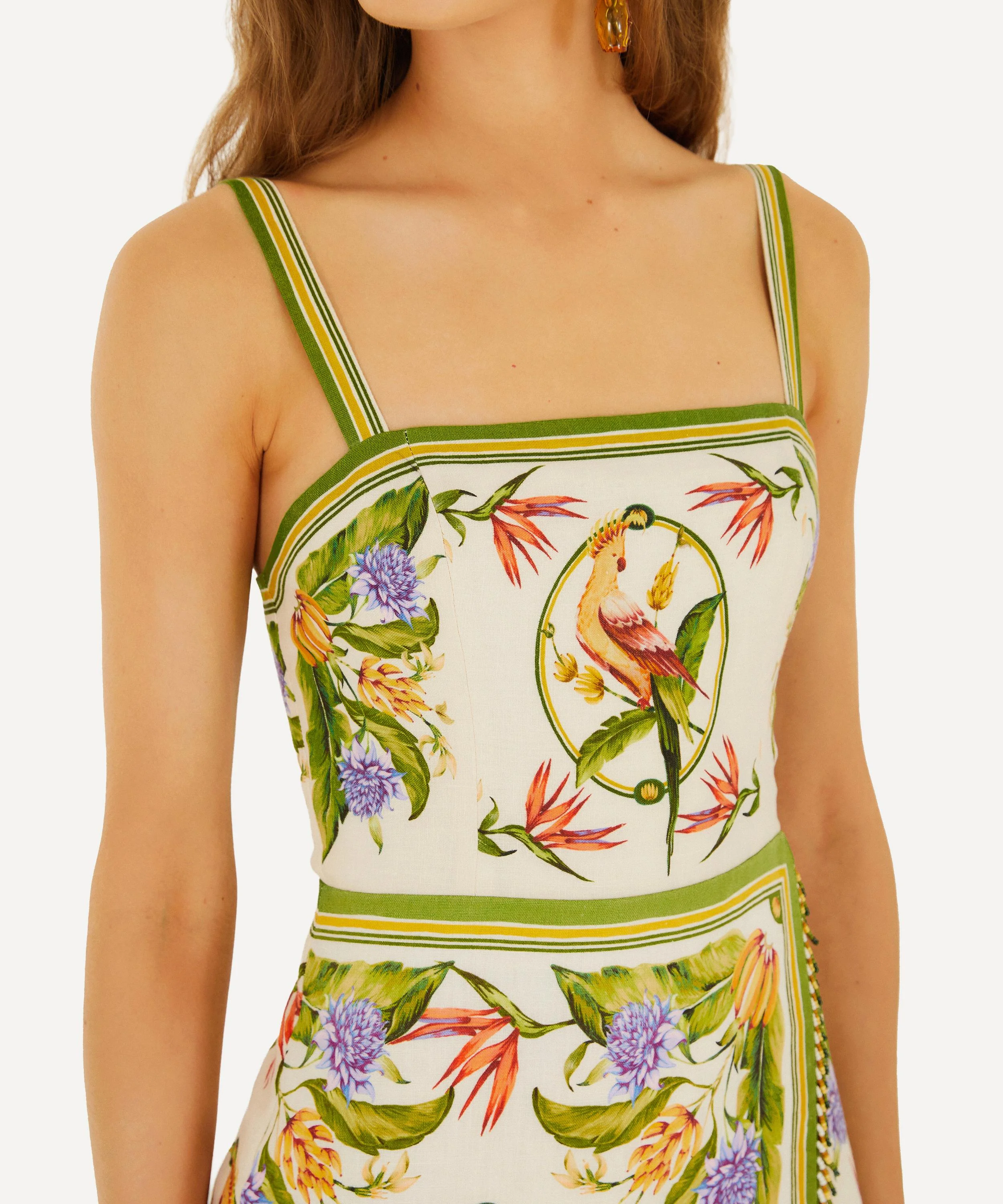 Sand Tropical Scarf Mini Dress - 1