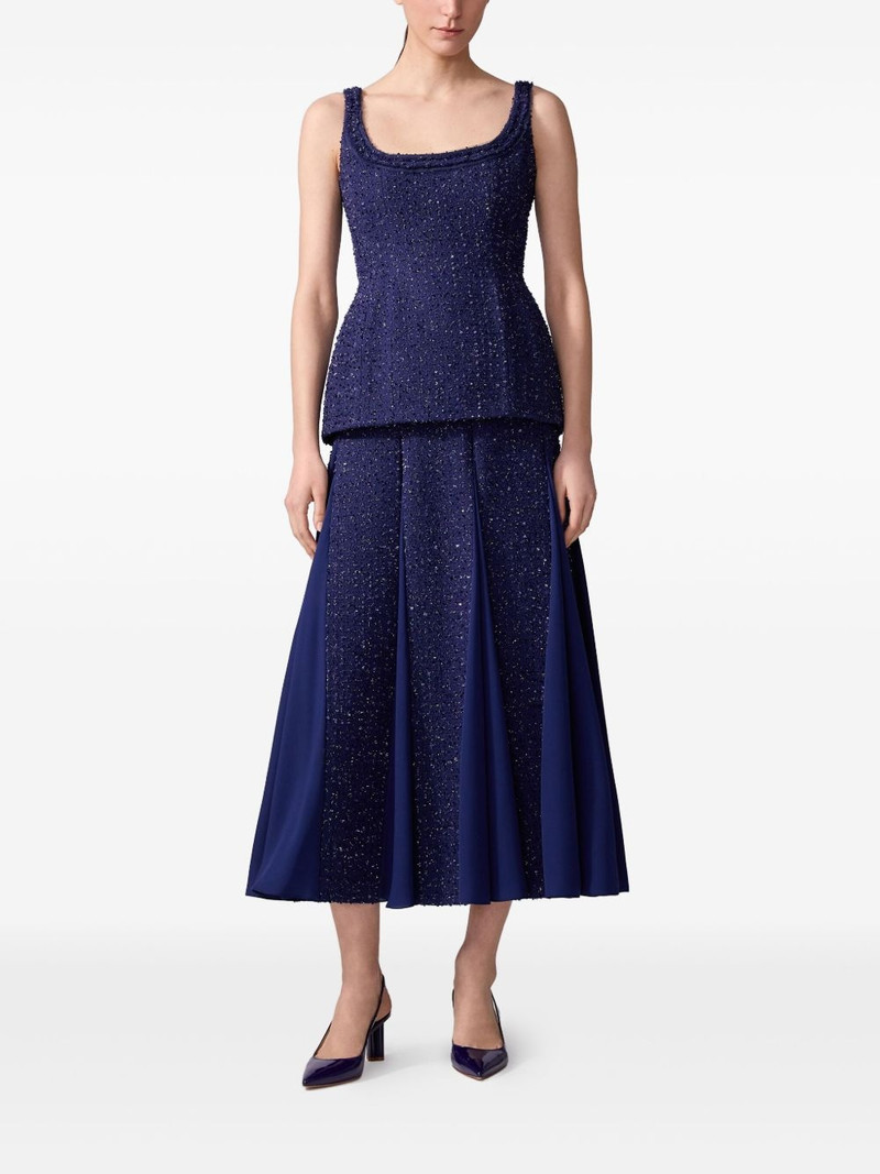 CAROLINA HERRERA tweed top outlook