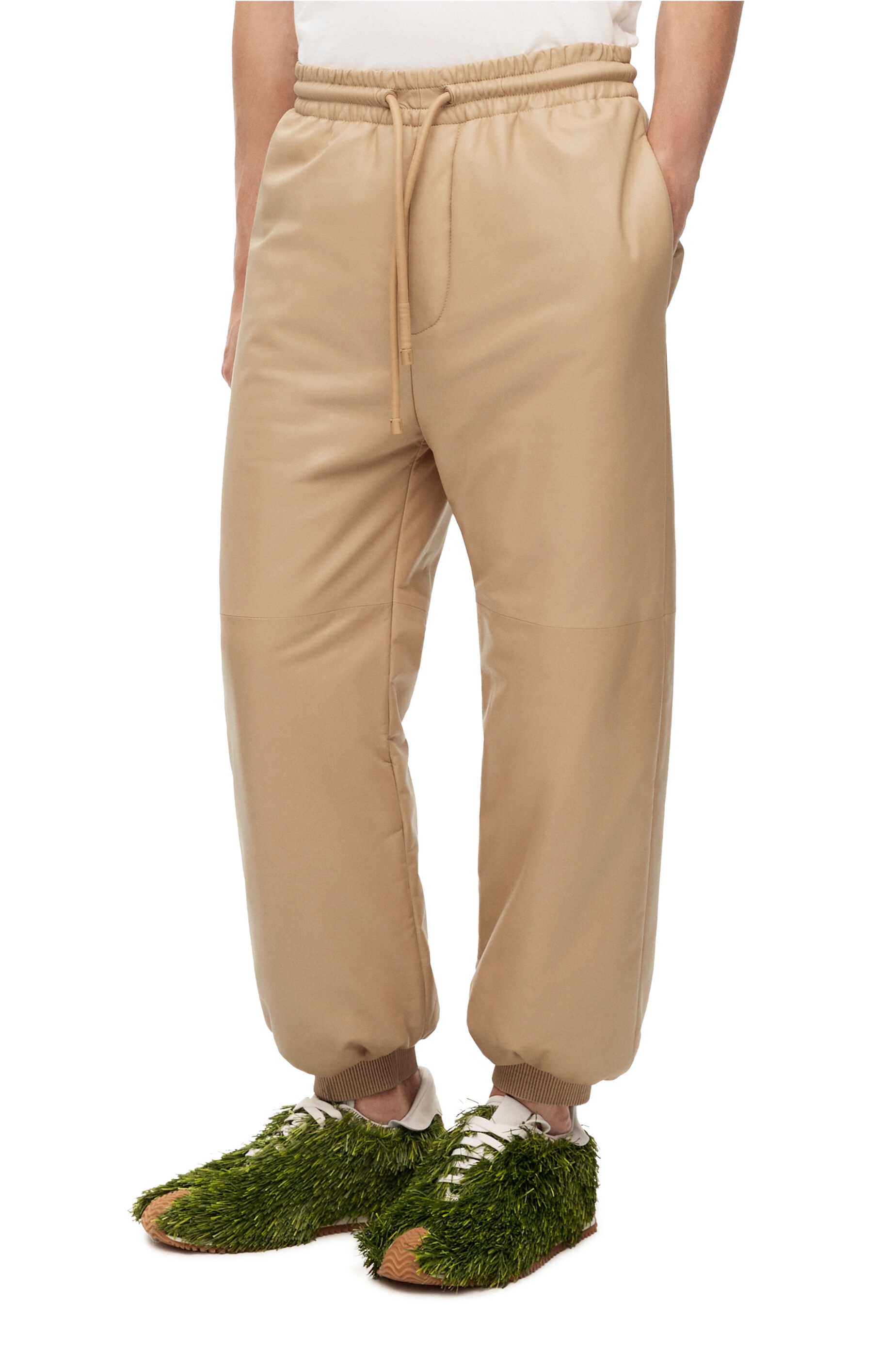 Puffer jogging trousers in nappa - 3