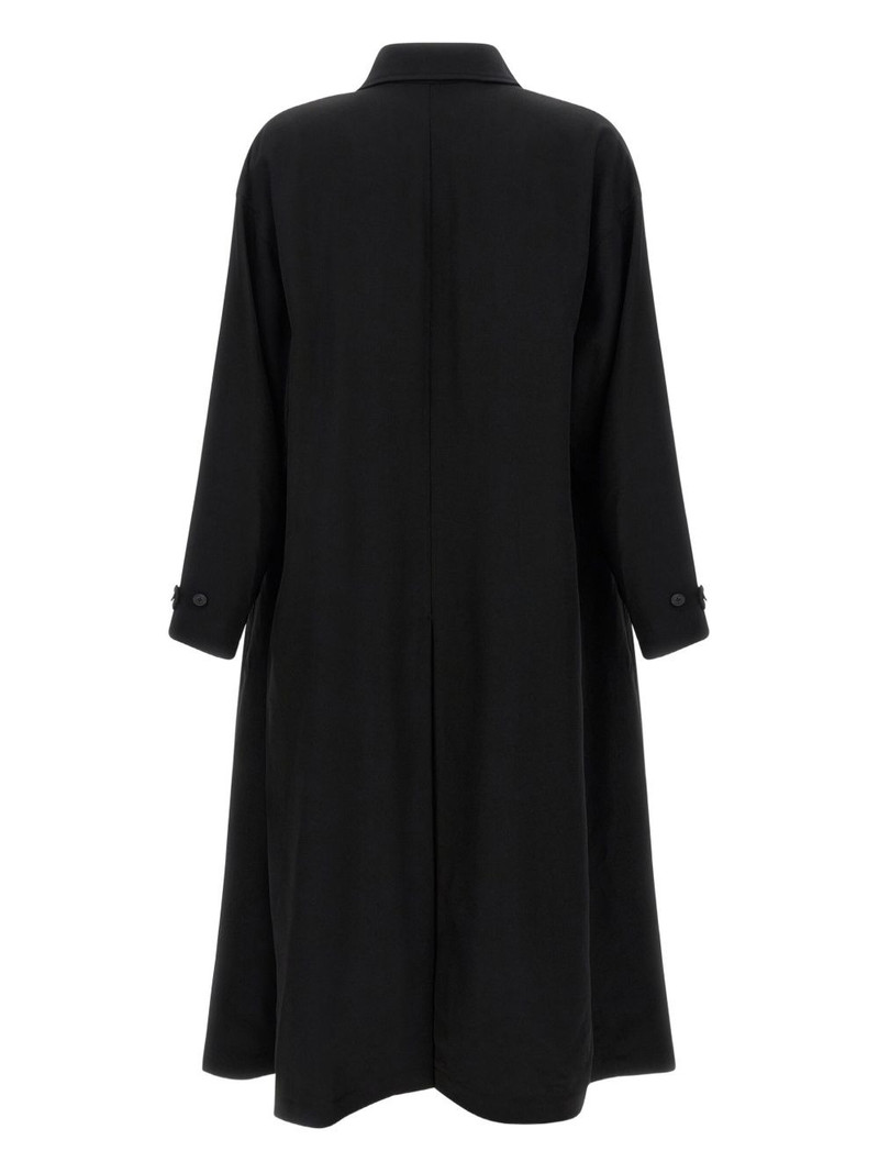 Yohji Yamamoto button-fastening wool coat outlook