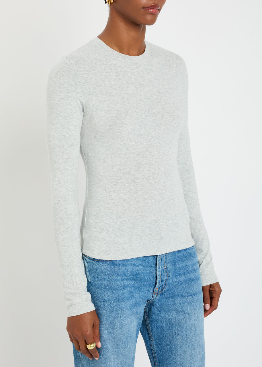 Skims Long Sleeve Cotton Jersey T-shirt - 2
