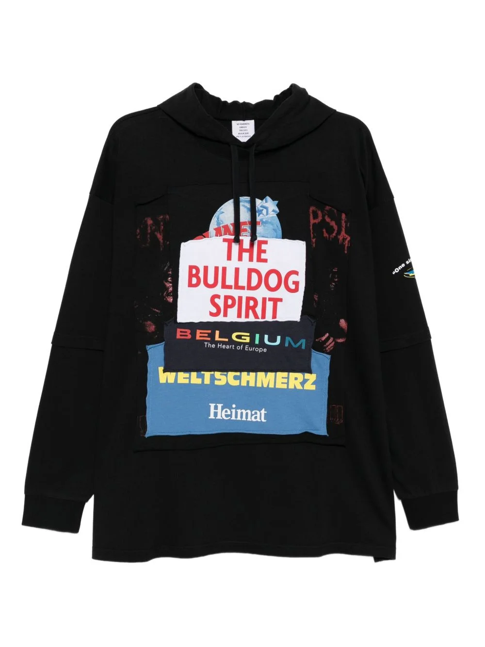 patchwork hoodie - 1