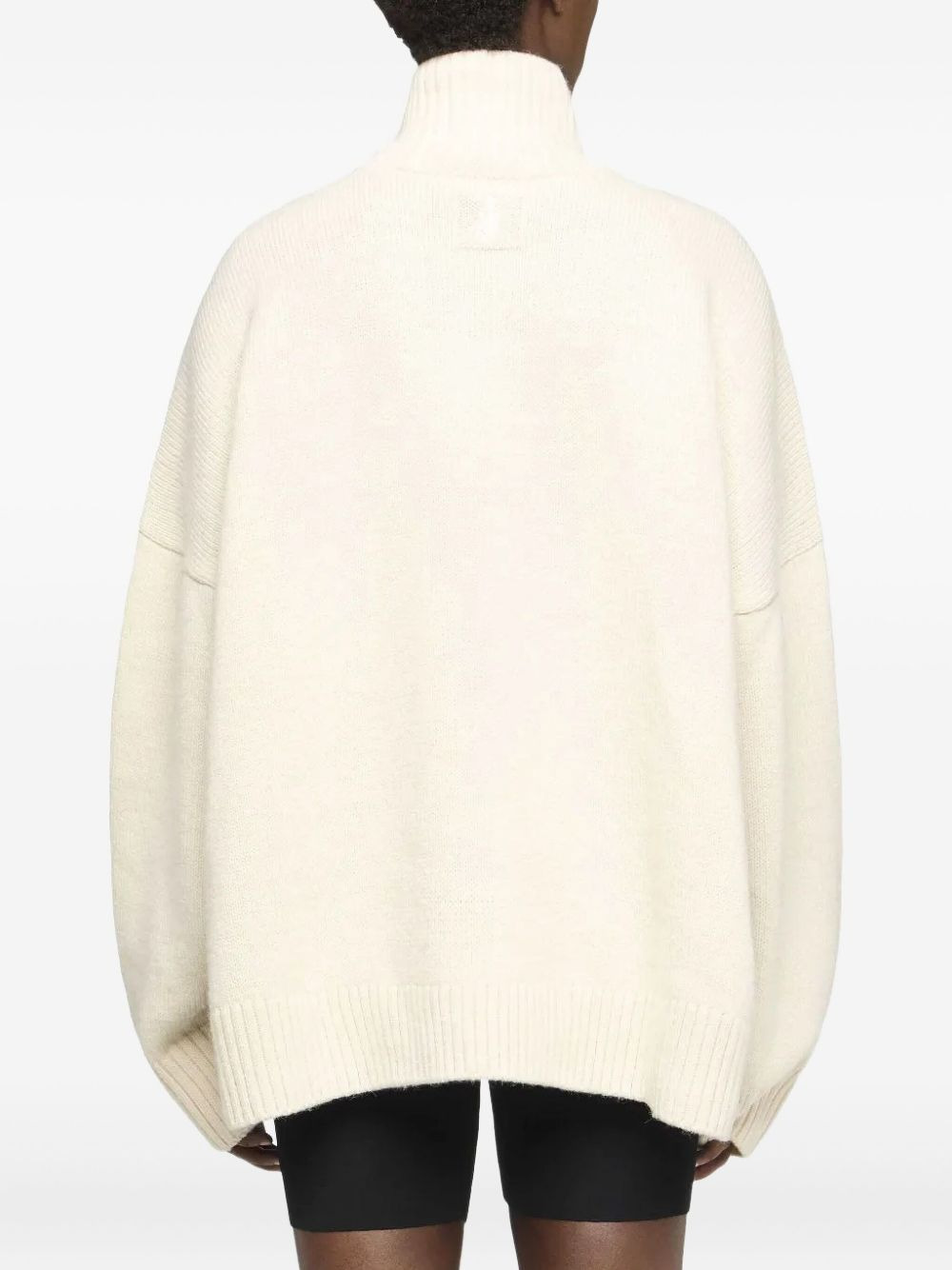 panelled high-neck sweater - 4