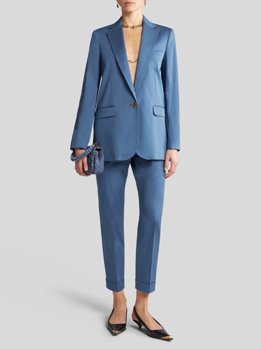 GABARDINE JACKET WITH PEGASO BUTTON - 2