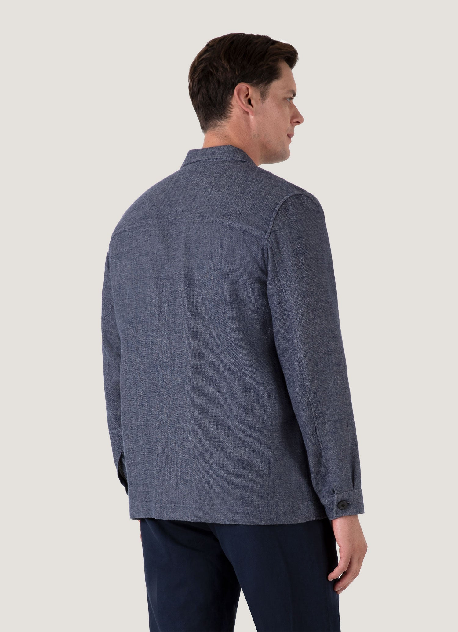Cotton Linen Twill Twin Pocket Jacket - 5