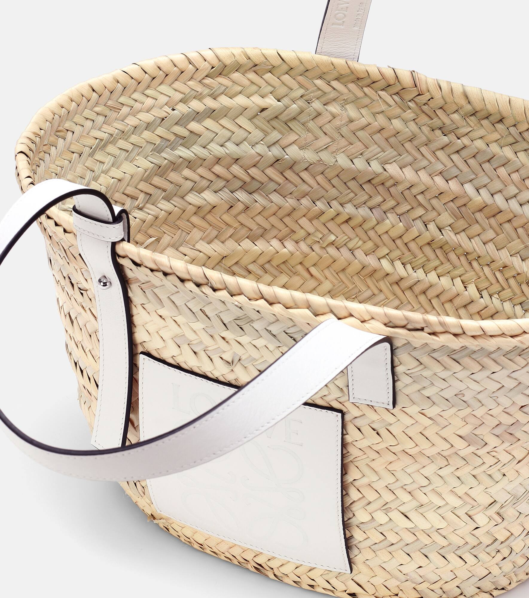Medium leather-trimmed basket tote - 3