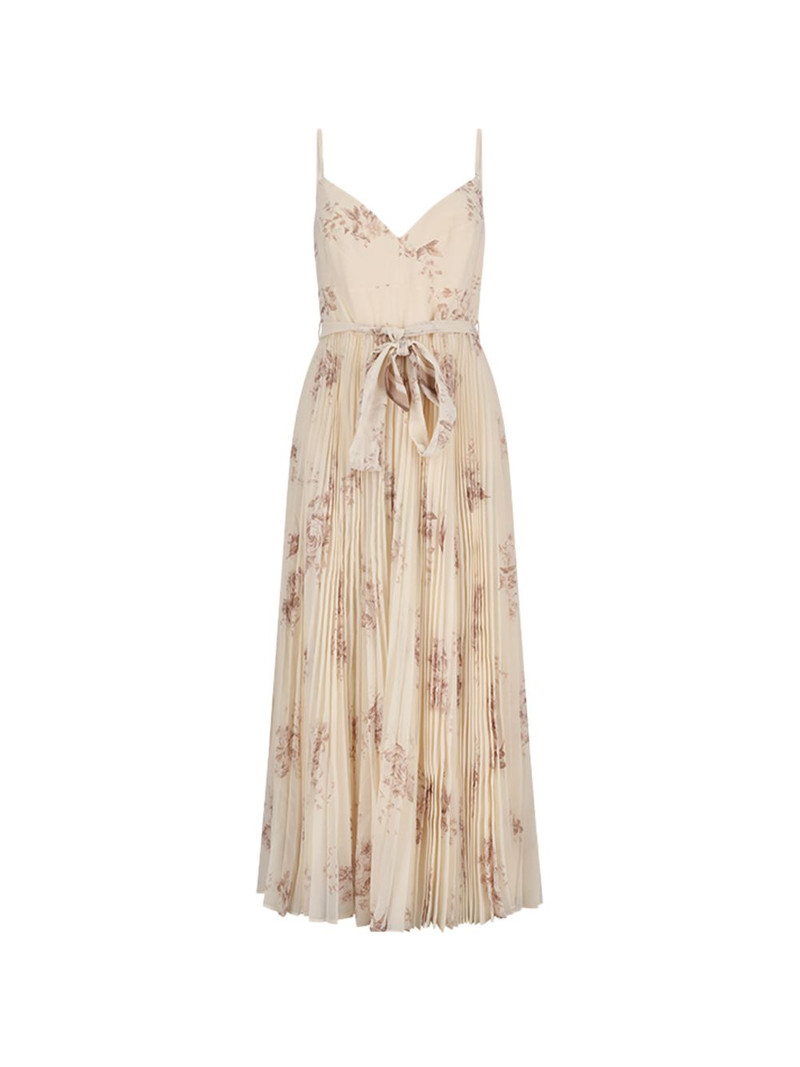 Sunray pleated floral midi dress 1
