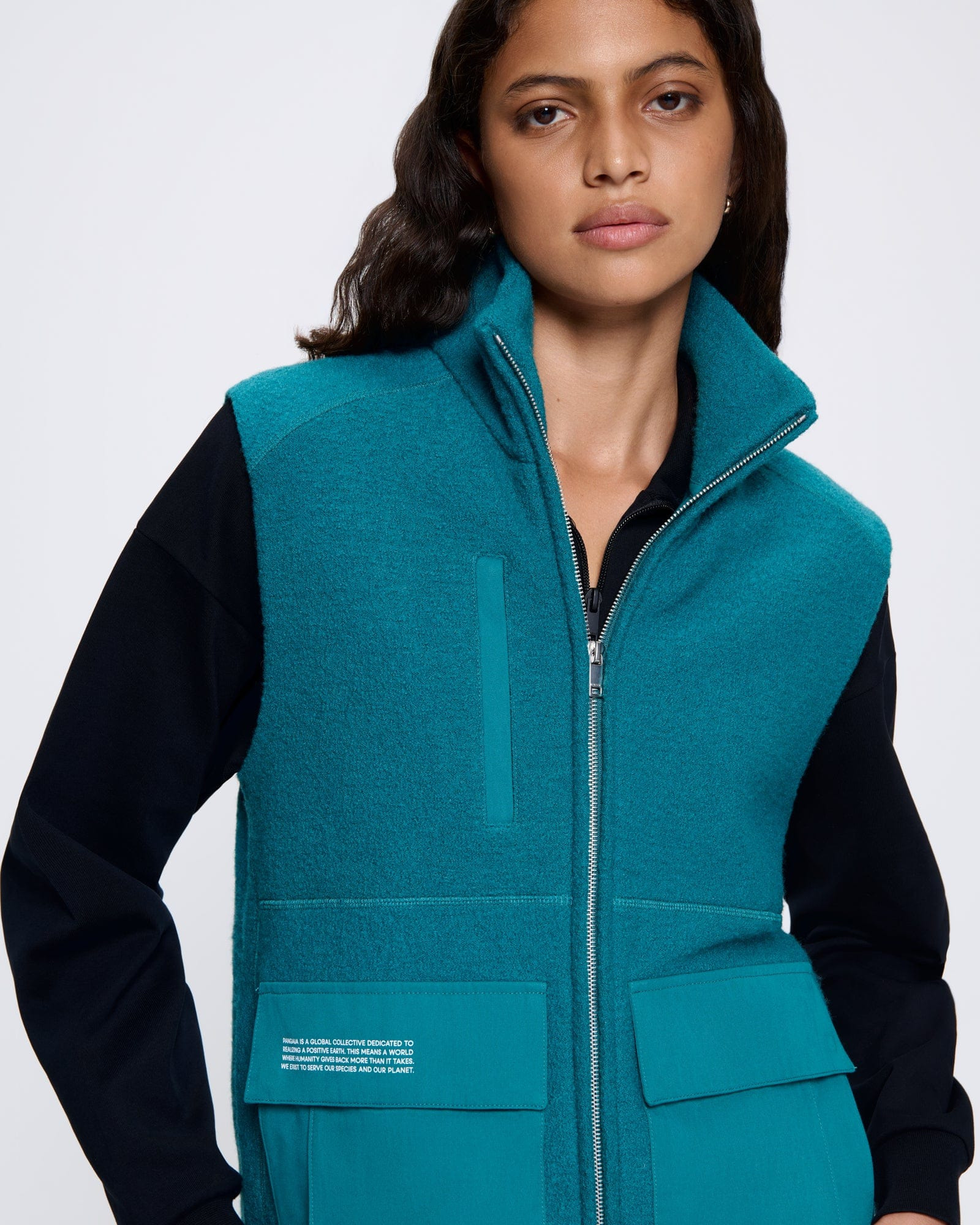 Women's DNA Utility Wool Gilet - Scarab Teal - 4