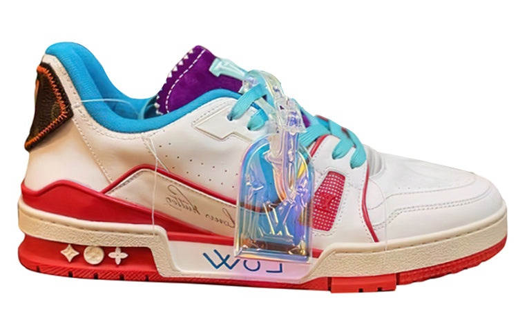 LOUIS VUITTON Trainer Upcycling Sneakers 'White Blue Purple for China' 1A9DAQ - 2