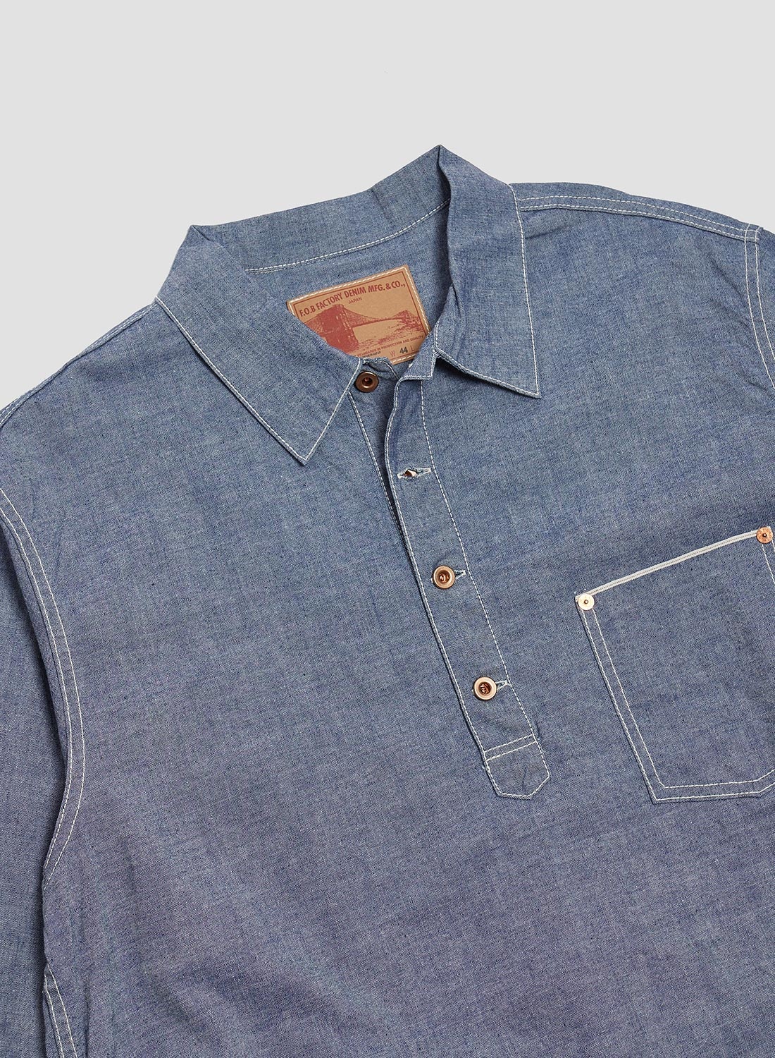 FOB Factory Chambray Pullover Shirt - 2