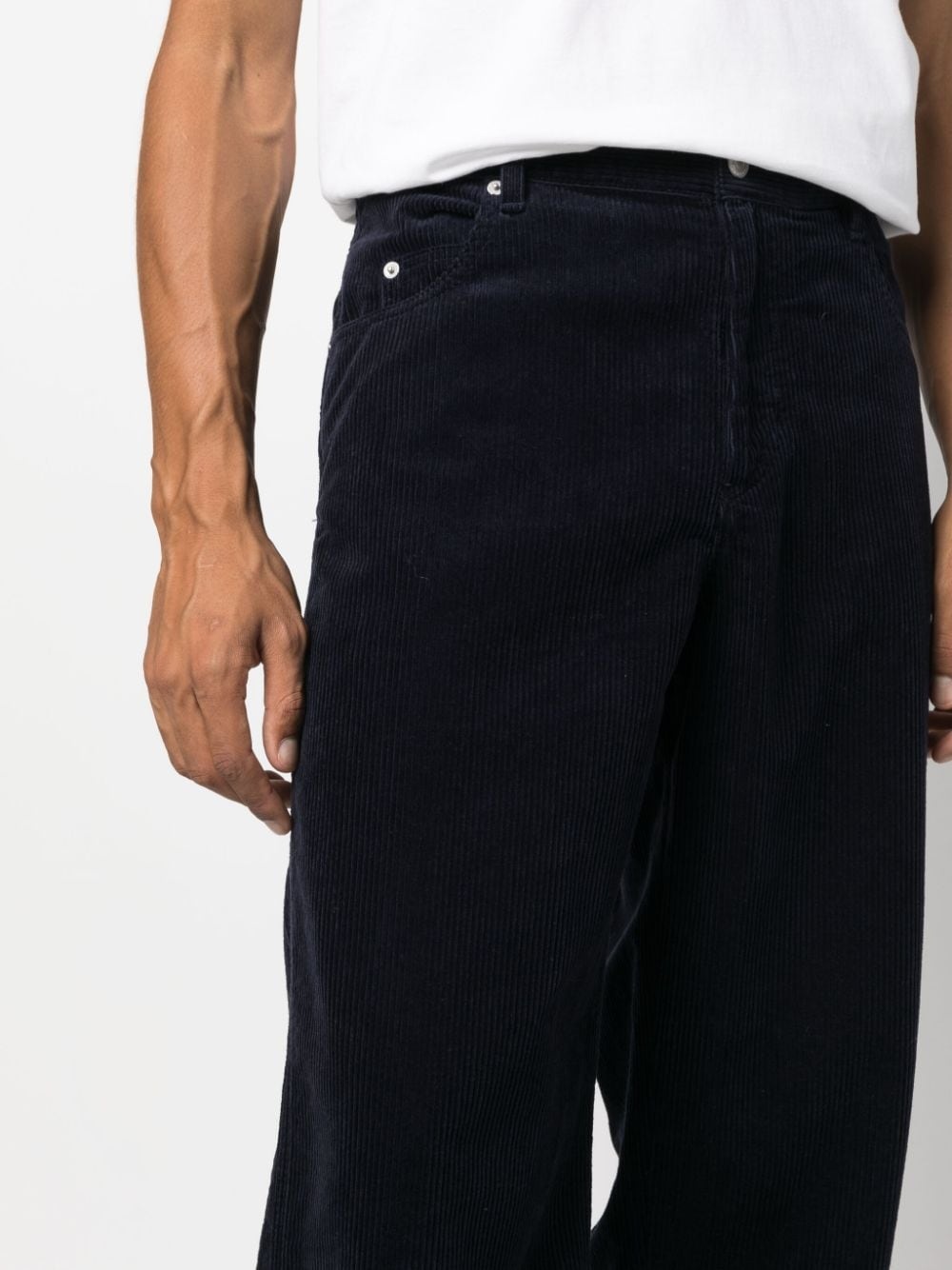 corduroy straight-leg trousers - 5