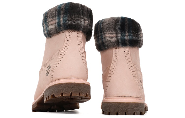 (WMNS) Timberland Lindon Woods 6 Inch Waterproof Boot 'Pink Nubuck and Black Printed Collar' A2MB366 - 3