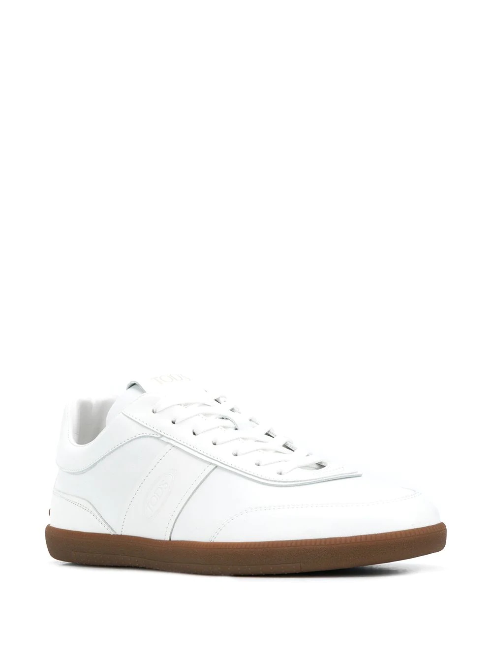 low-top logo embossed sneakers - 2