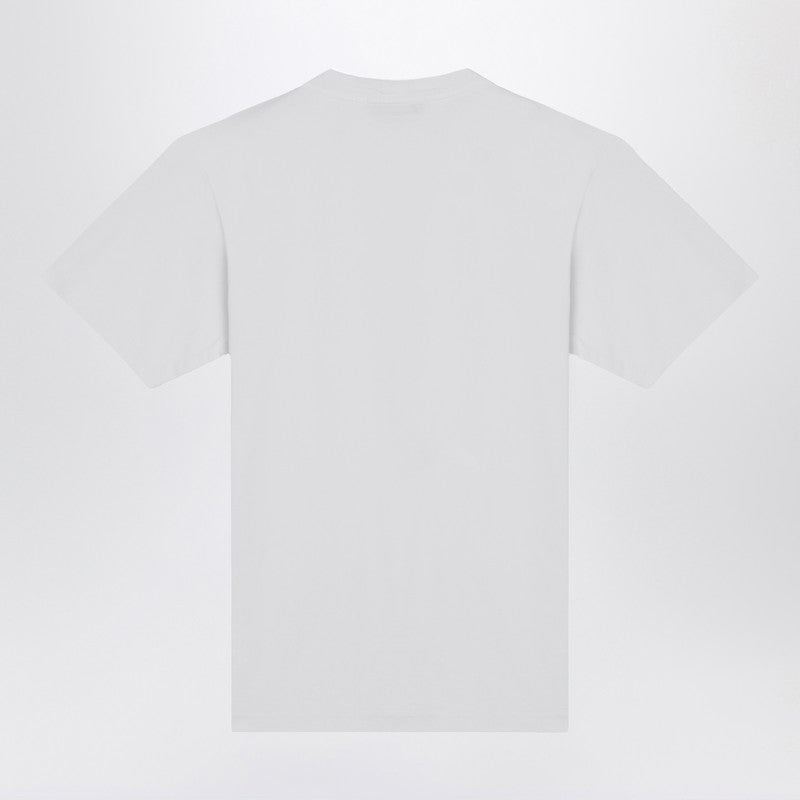 Stone Island White Cotton T-Shirt With Logo Patch Men - 2