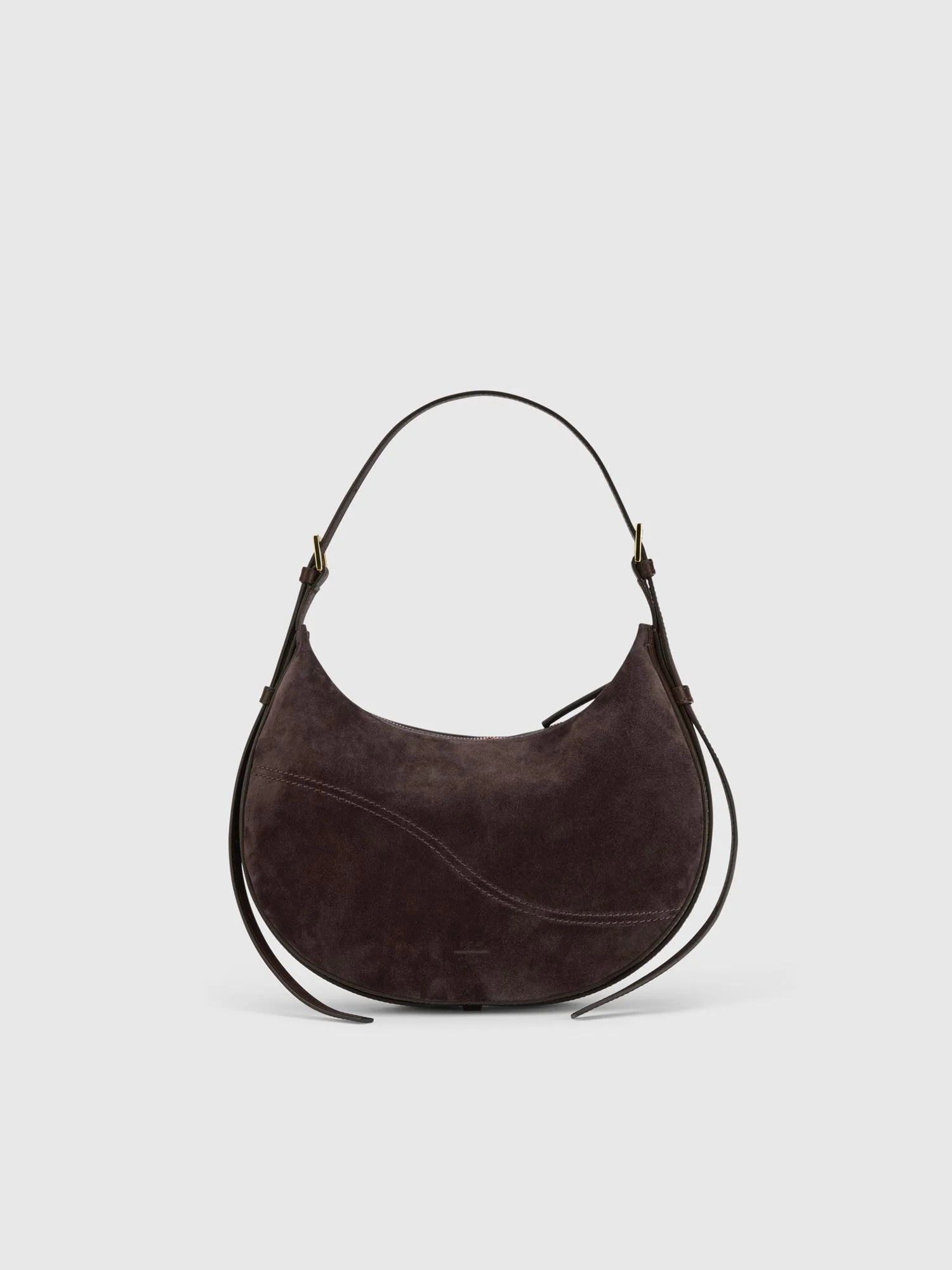 Liveri Walnut Suede/Leather Small hobo bag - 1