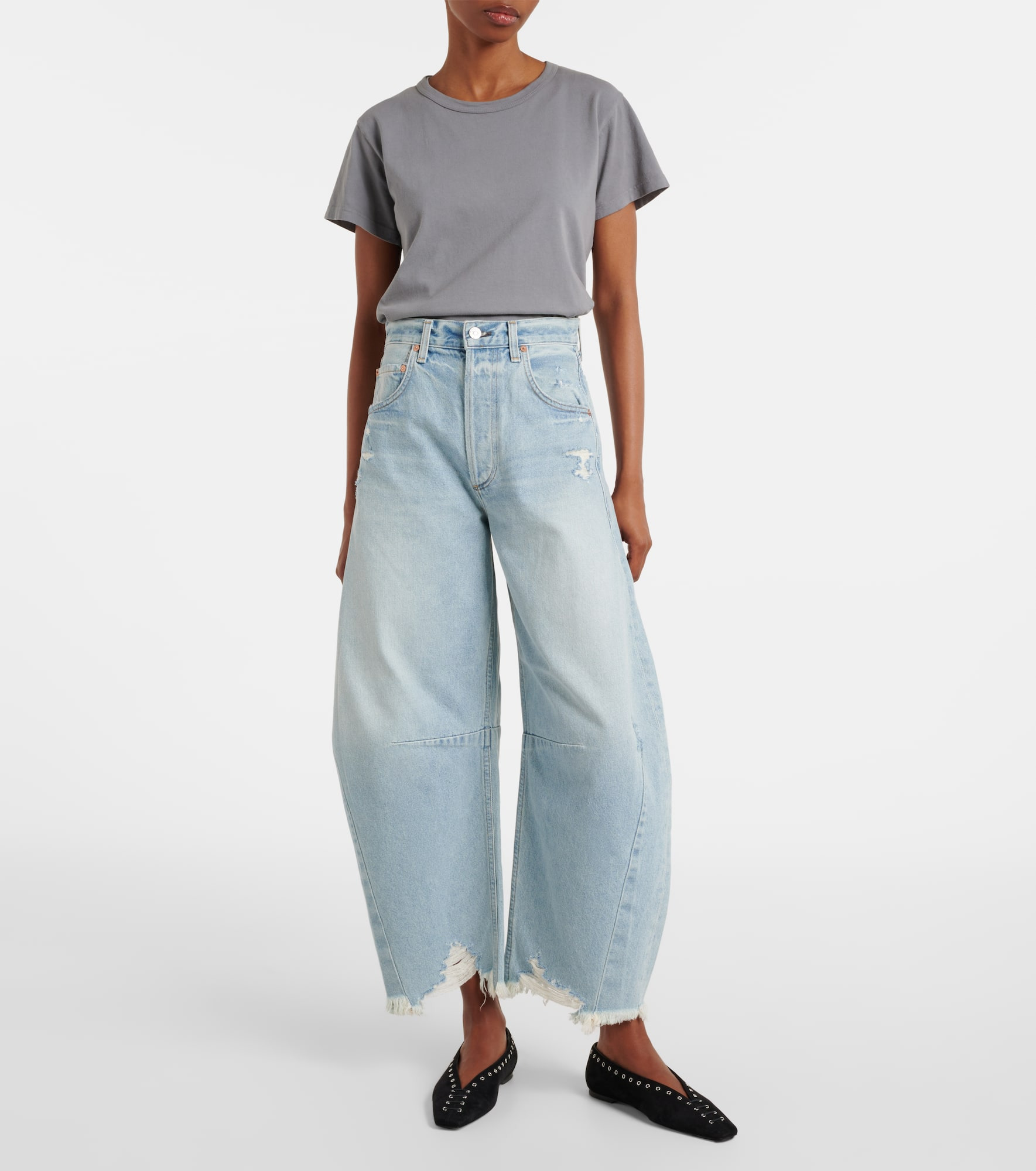 Horseshoe wide-leg jeans - 7