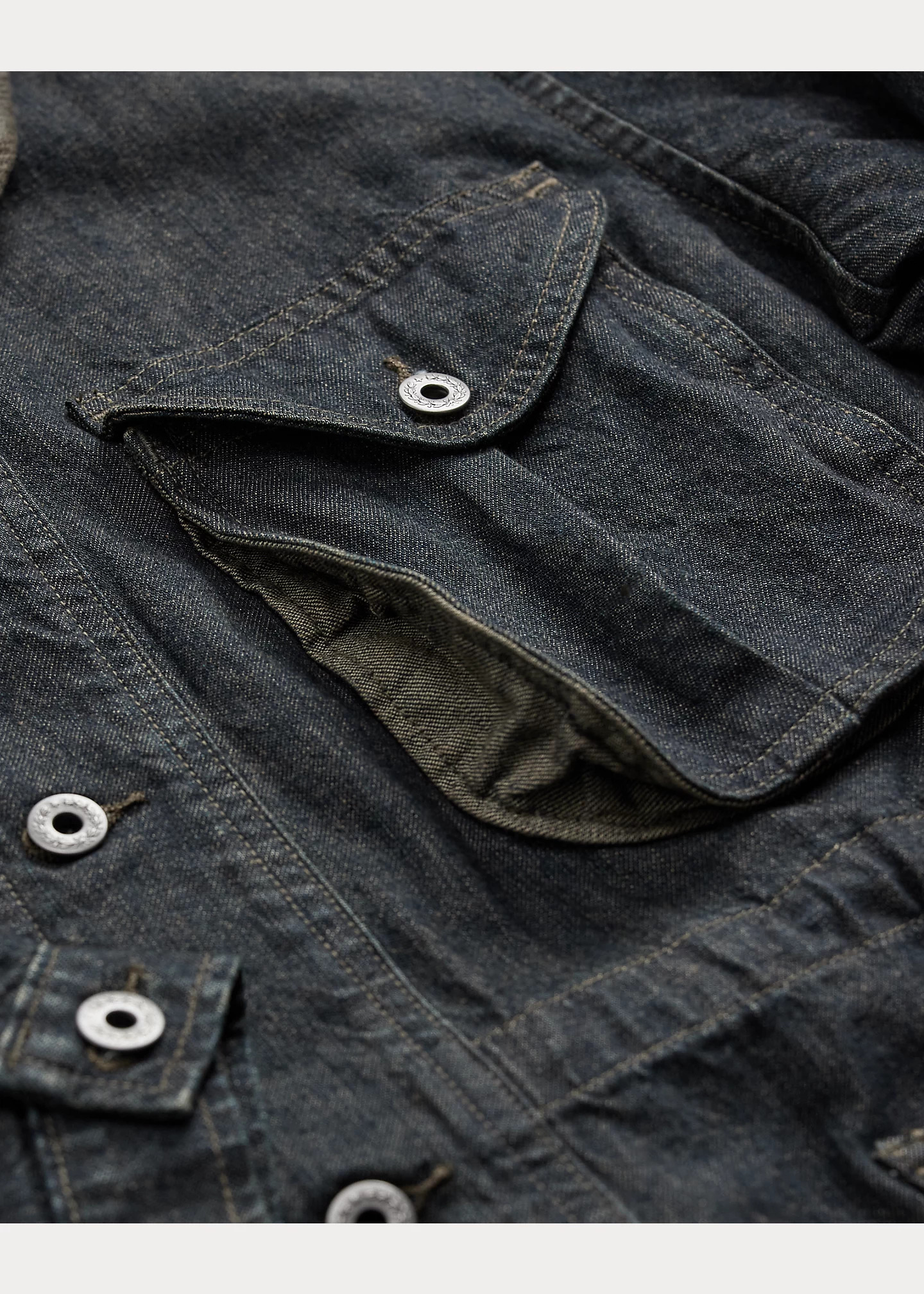 Indigo Cotton-Linen Denim Field Coat - 4