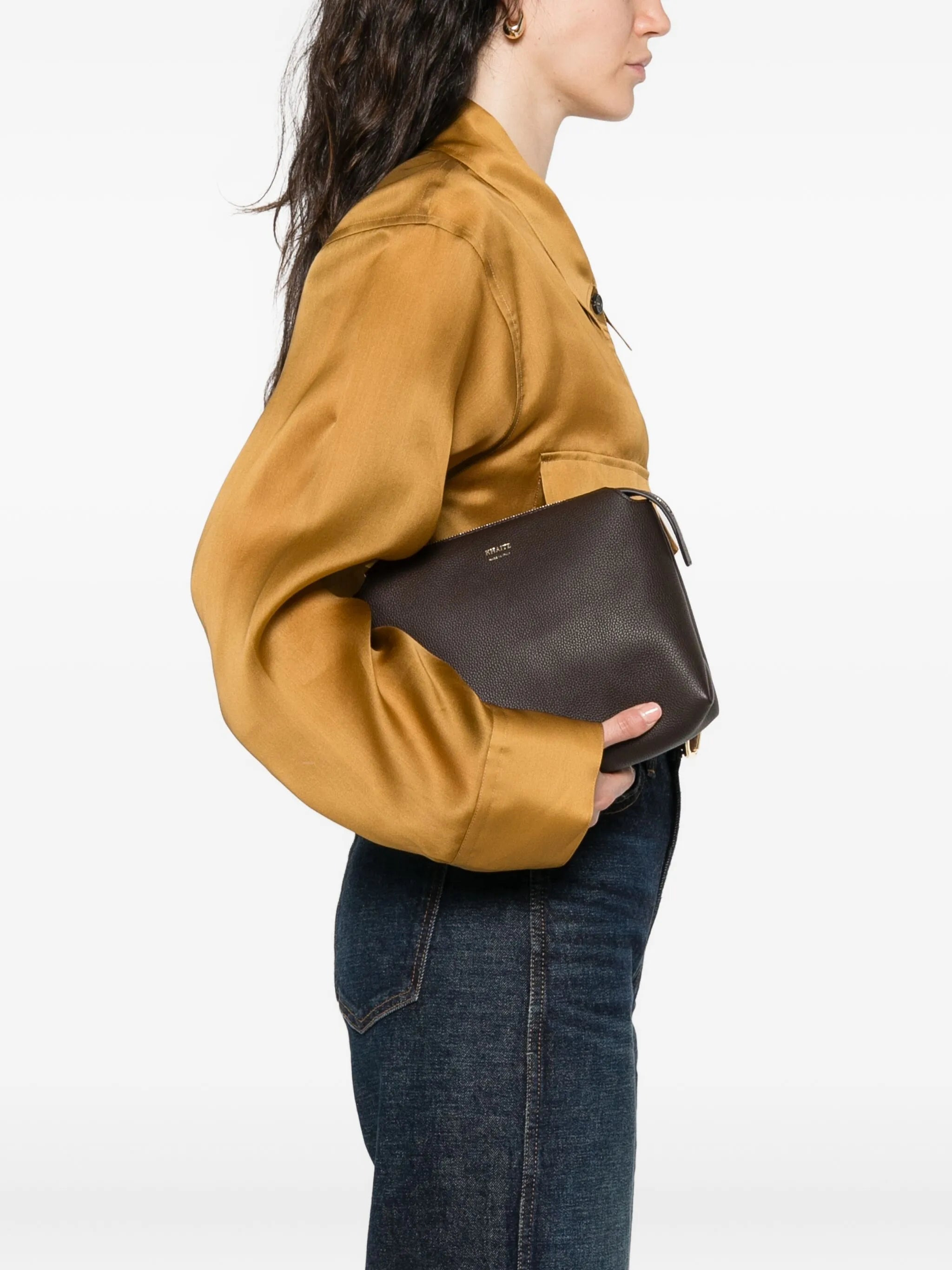 Khaite Lina Zip-top Leather Shoulder Bag - 2