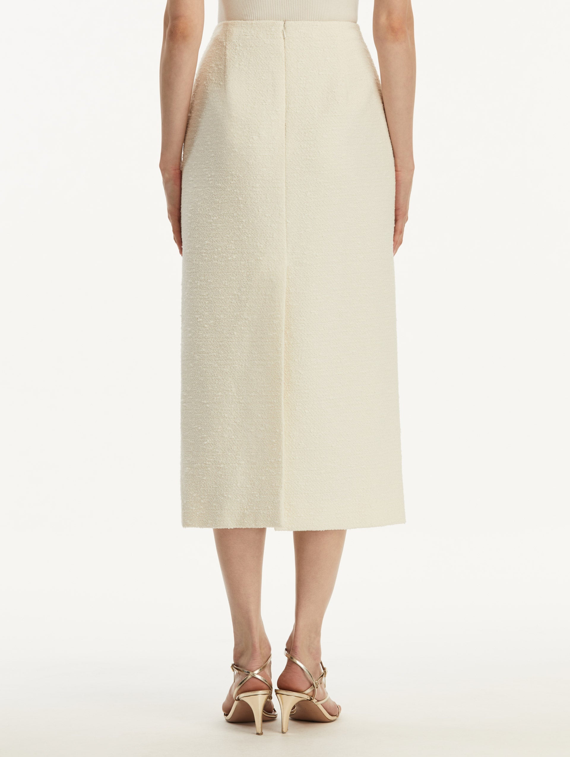 ORCHID EMBROIDERED TWEED SKIRT - 3