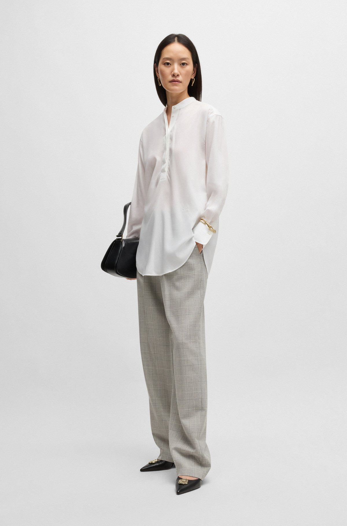 RELAXED-FIT BLOUSE IN EASY-IRON POPLIN - 3