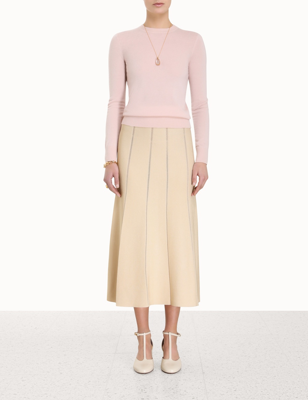 LUMINOSITY KNIT PANELLED SKIRT - 7