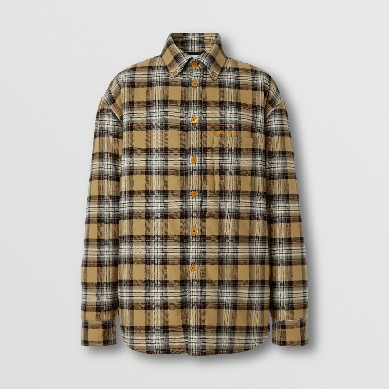 Embroidered Oak Leaf Crest Cotton Shirt - 1