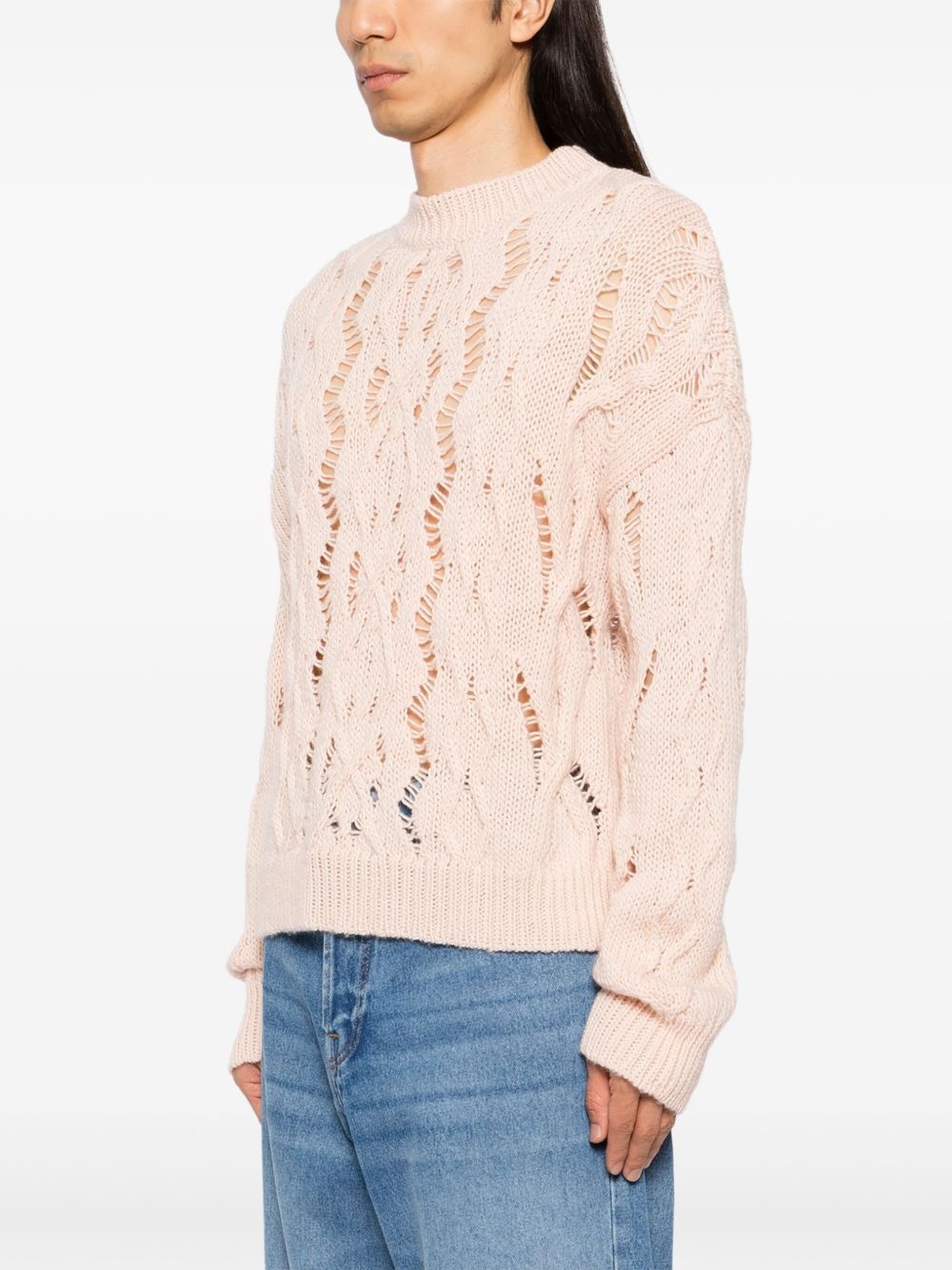 cable sonar round-neck jumper - 3