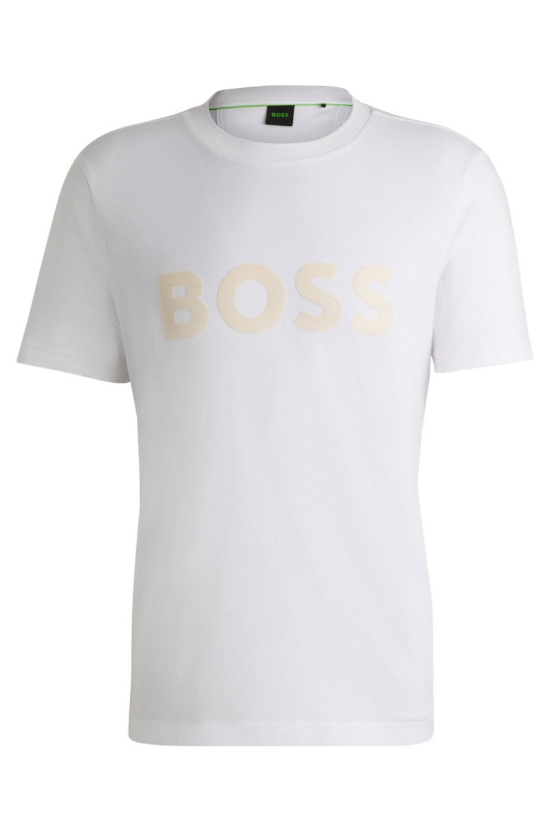 COTTON-JERSEY T-SHIRT WITH MIRROR-EFFECT LOGO PRINT 1