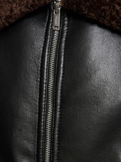 Nanushka Faux leather shearling flight jacket outlook