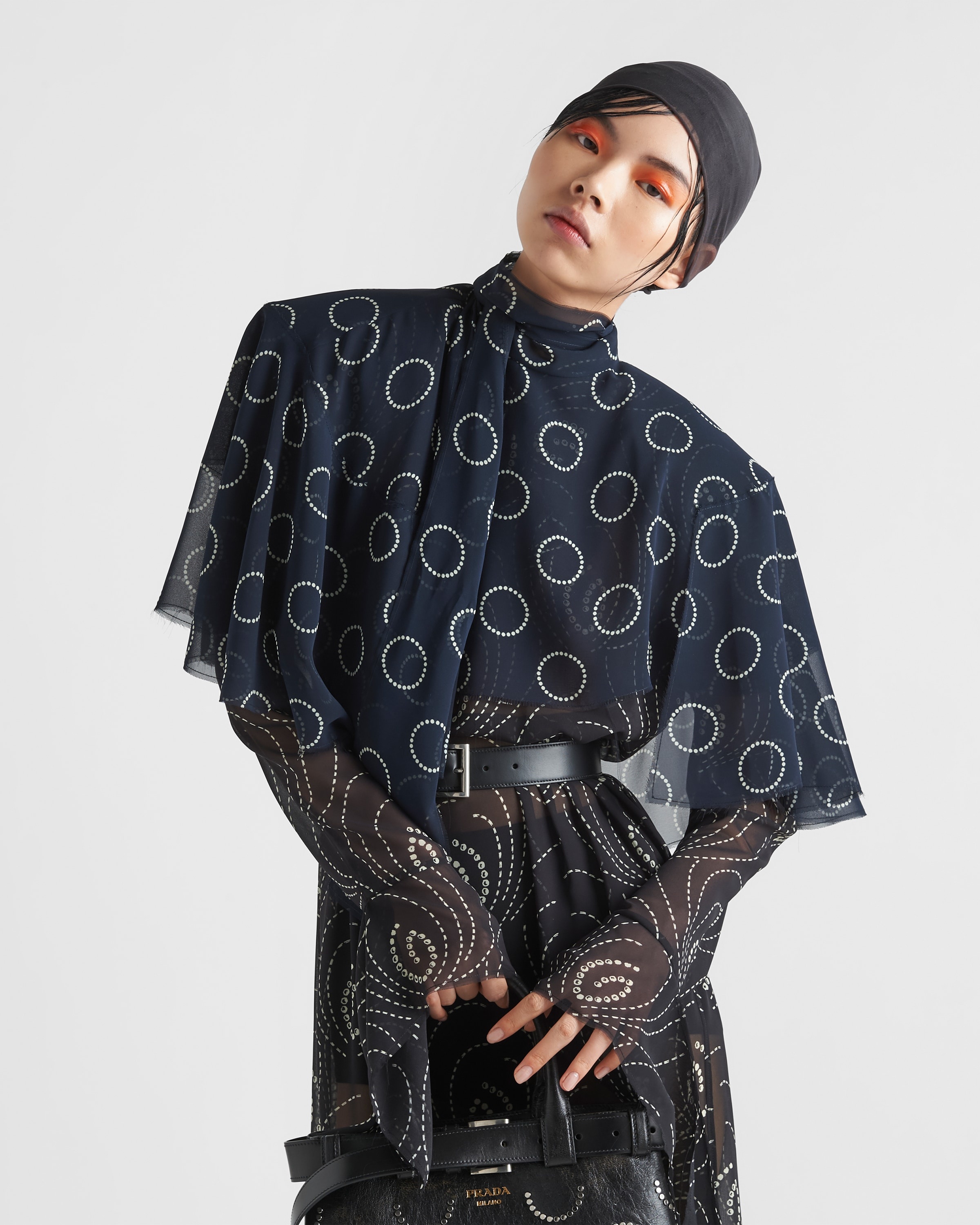 Print silk top - 4