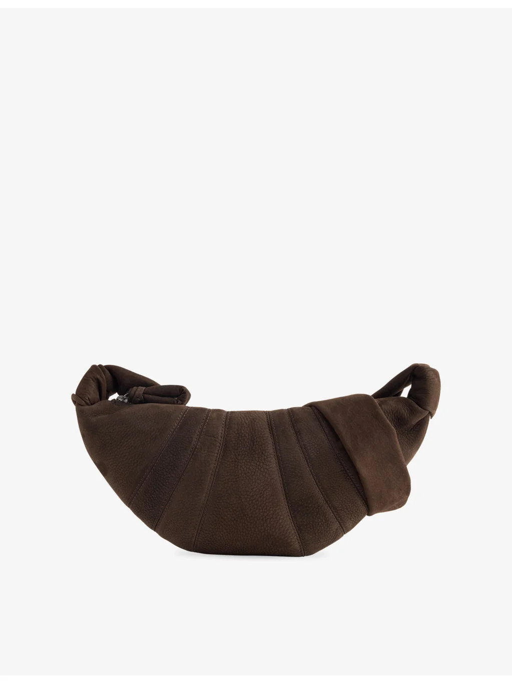 Small Croissant Nubuck Leather Shoulder Bag - 1