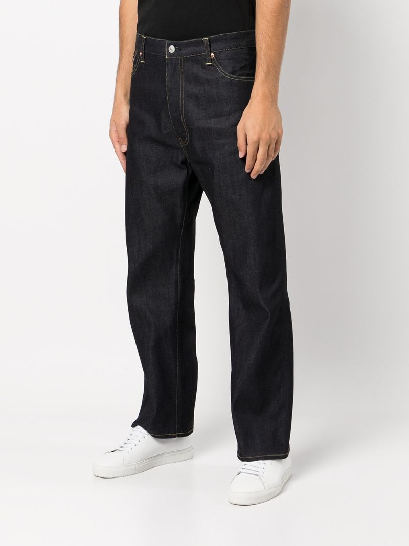 stripe-detail straight-leg jeans - 3