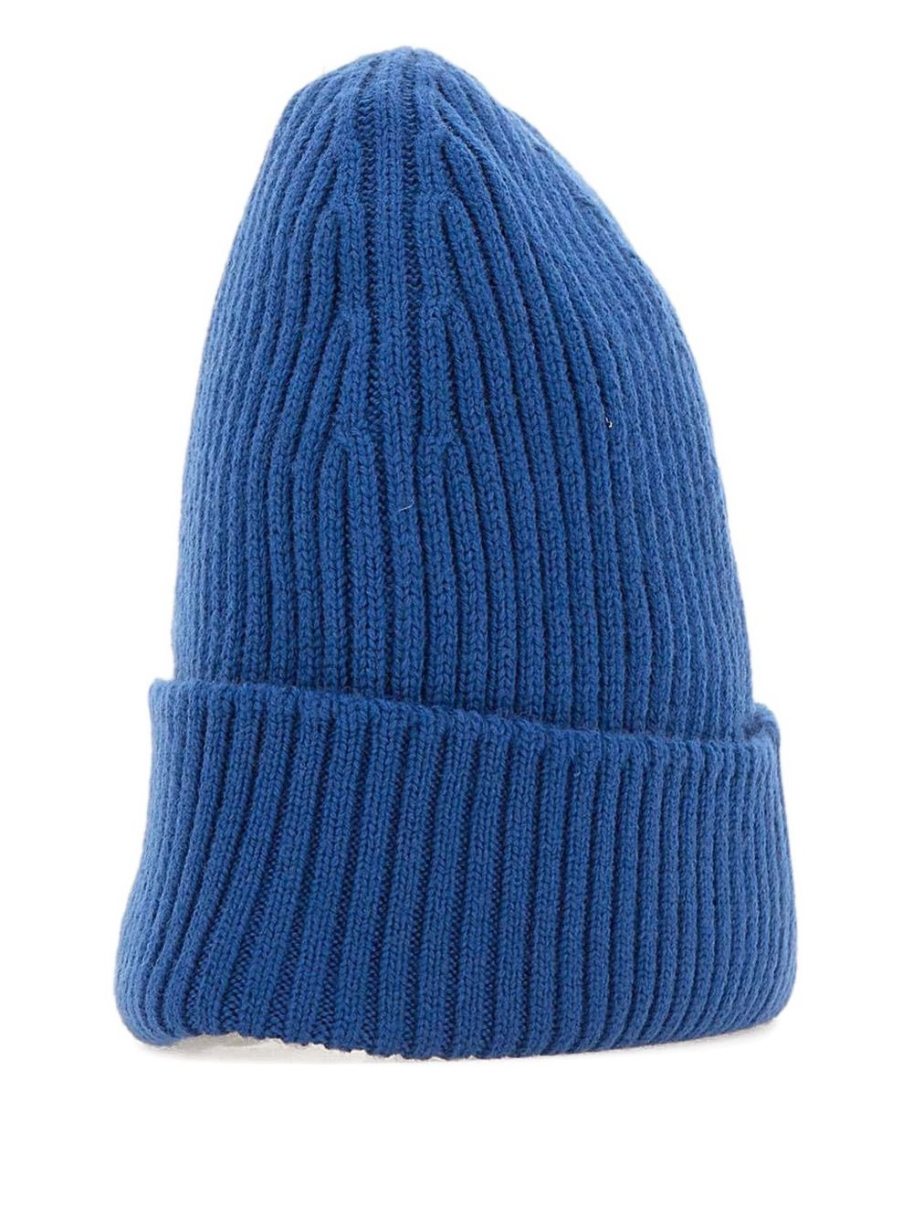 ribbed logo-patch beanie - 3