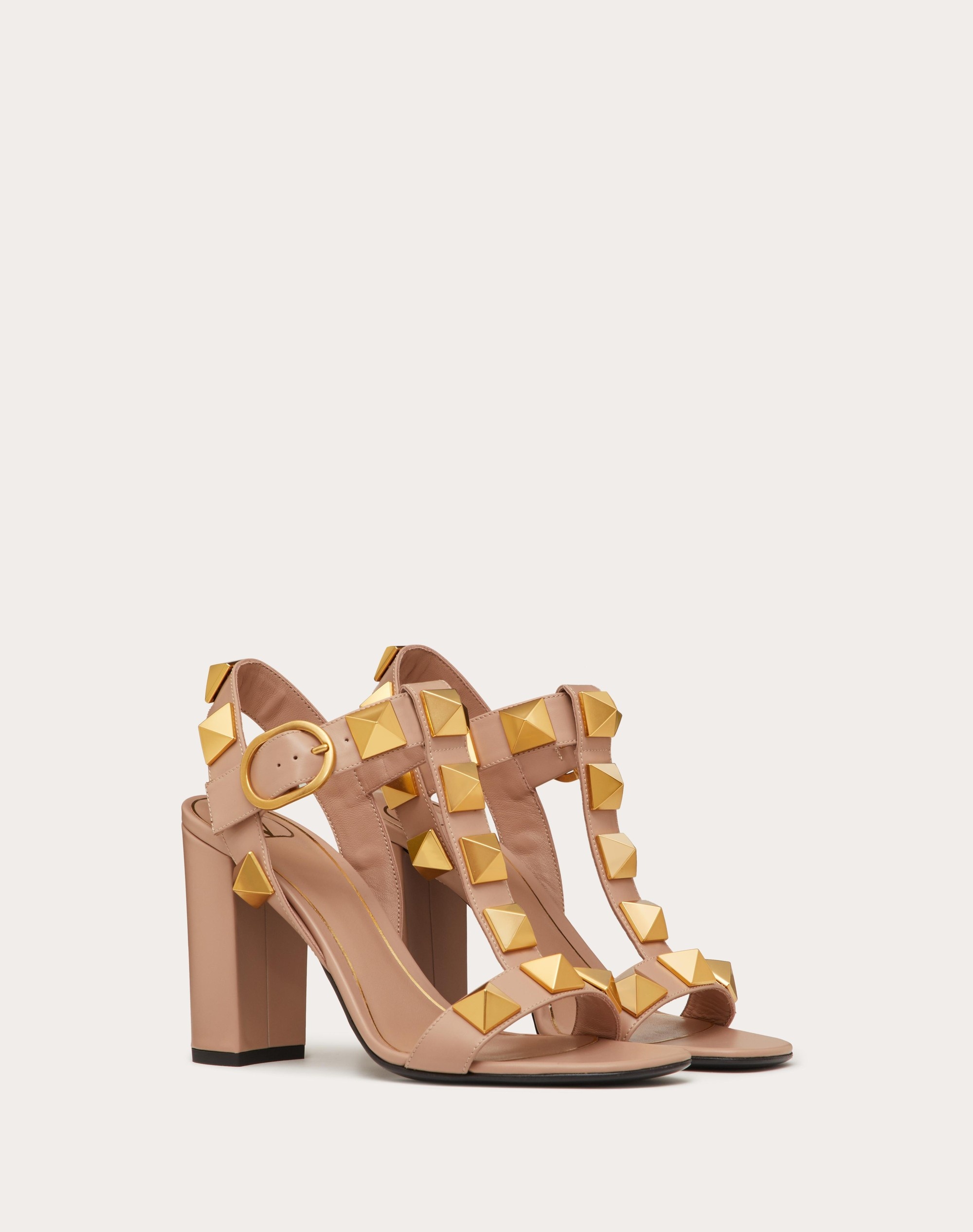 Valentino ROMAN STUD CALFSKIN SANDAL 90 MM | REVERSIBLE