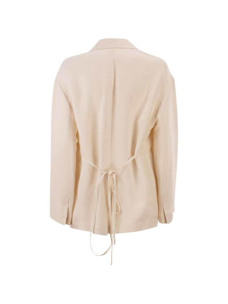 Brunello Cucinelli tie-belt blazer outlook