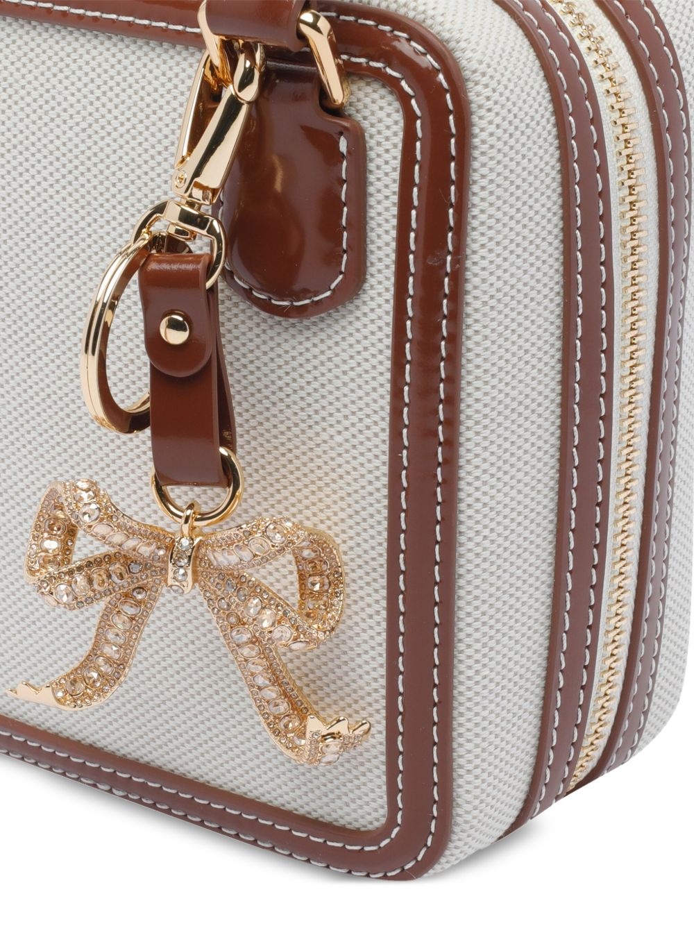 contrast-trim shoulder bag - 4
