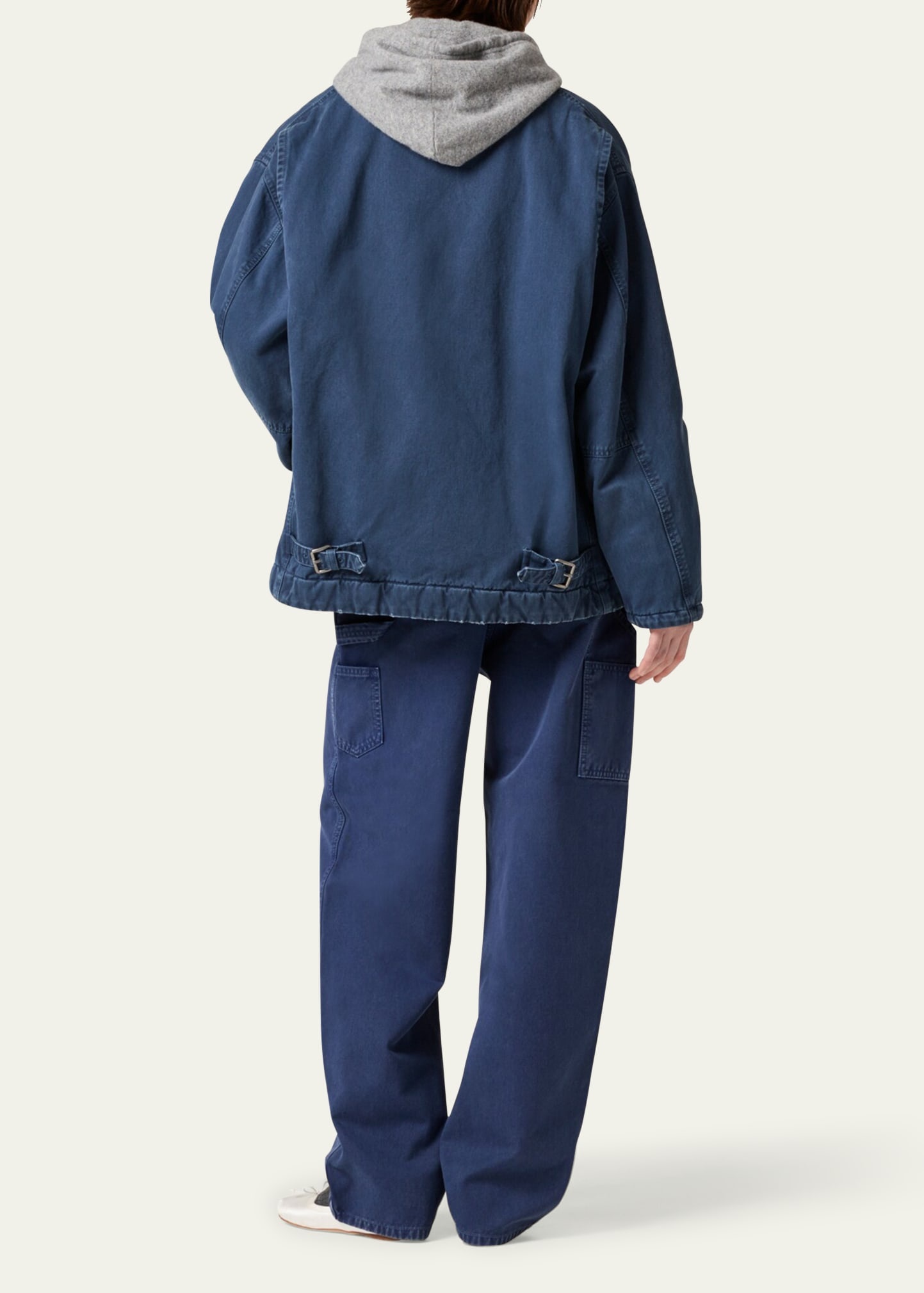 Mid-Rise Fitted Cotton Pants - 3