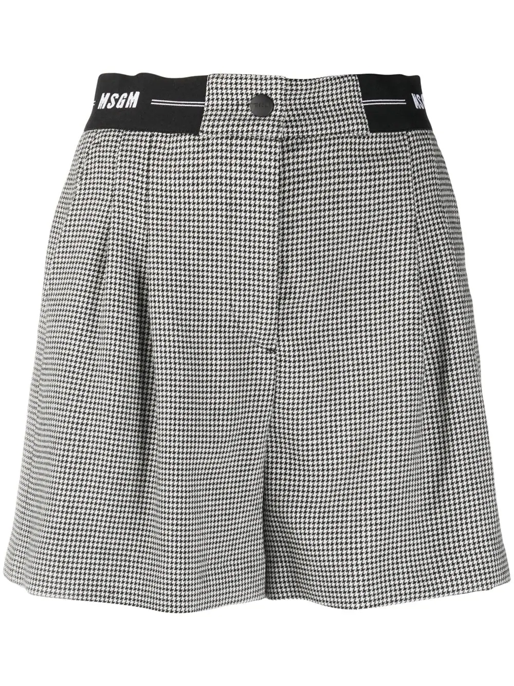 houndstooth print shorts - 1