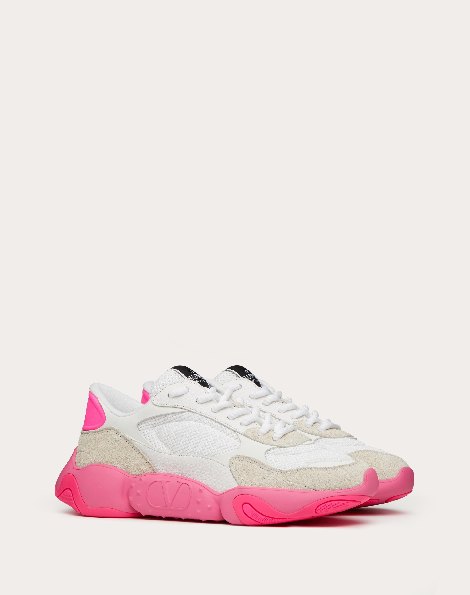 VALENTINO GARAVANI BUBBLEBACK MESH AND SUEDE SNEAKER - 2