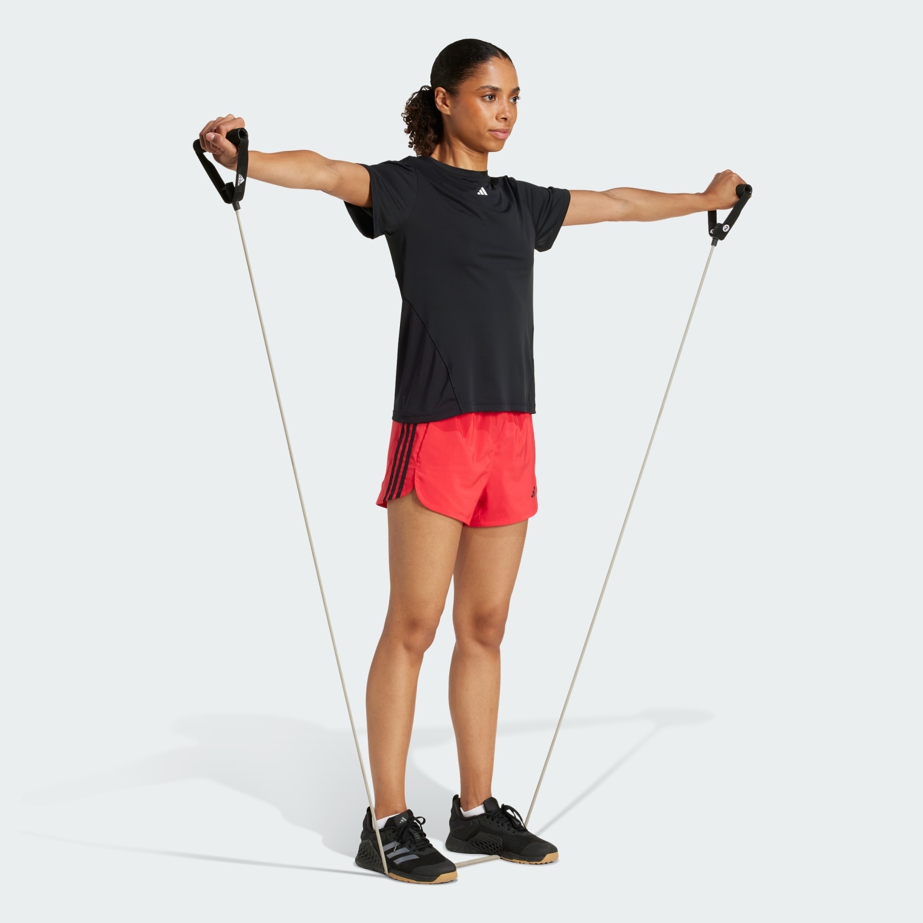Pacer Training 3-Stripes Woven High-Rise Shorts - 4