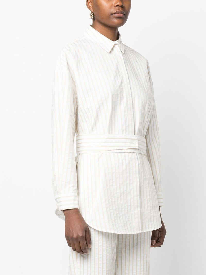 stripe-print tied-waist shirt 3
